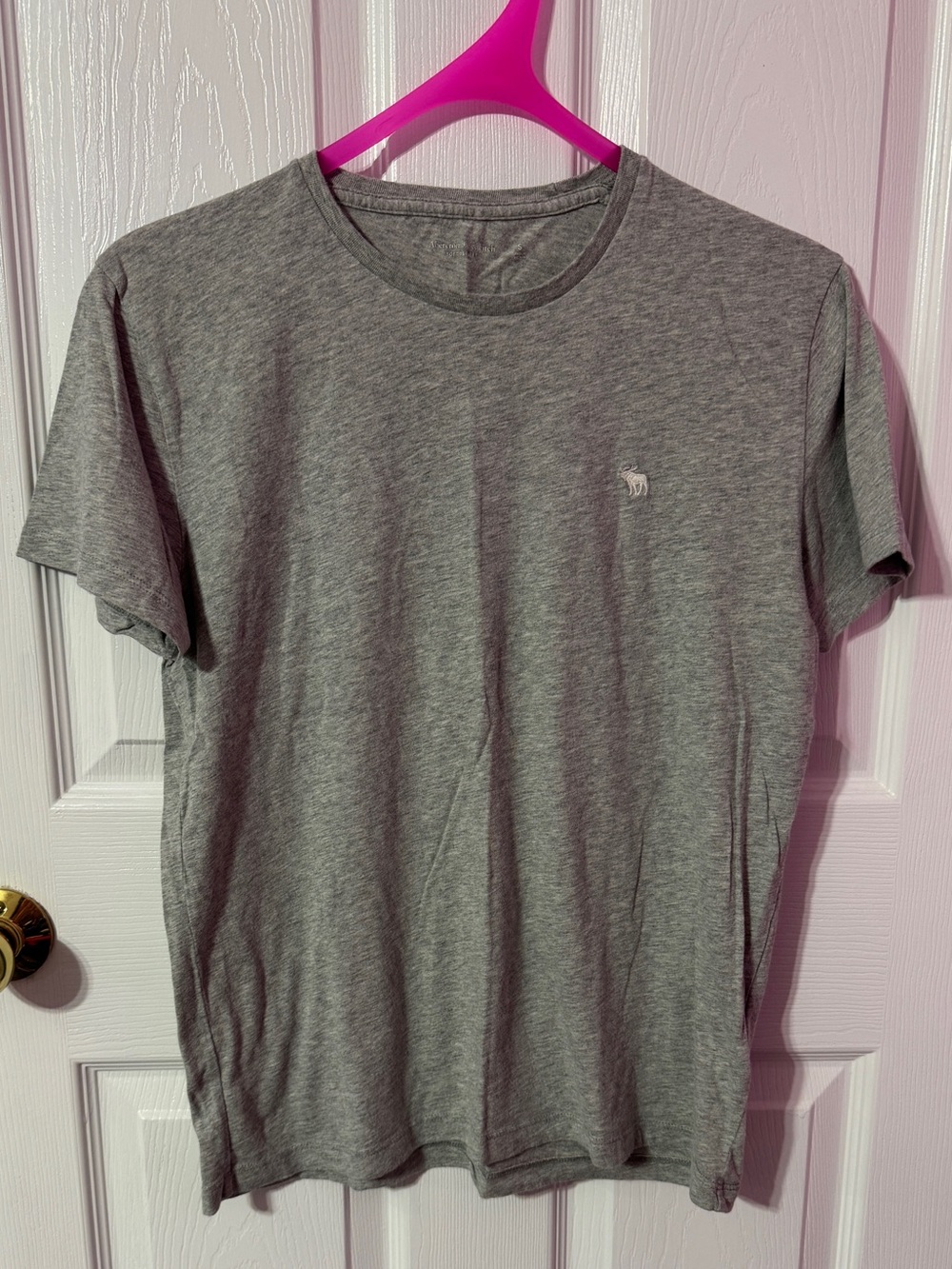 Abercrombie & Fitch Heather Grey Crew Neck Tee